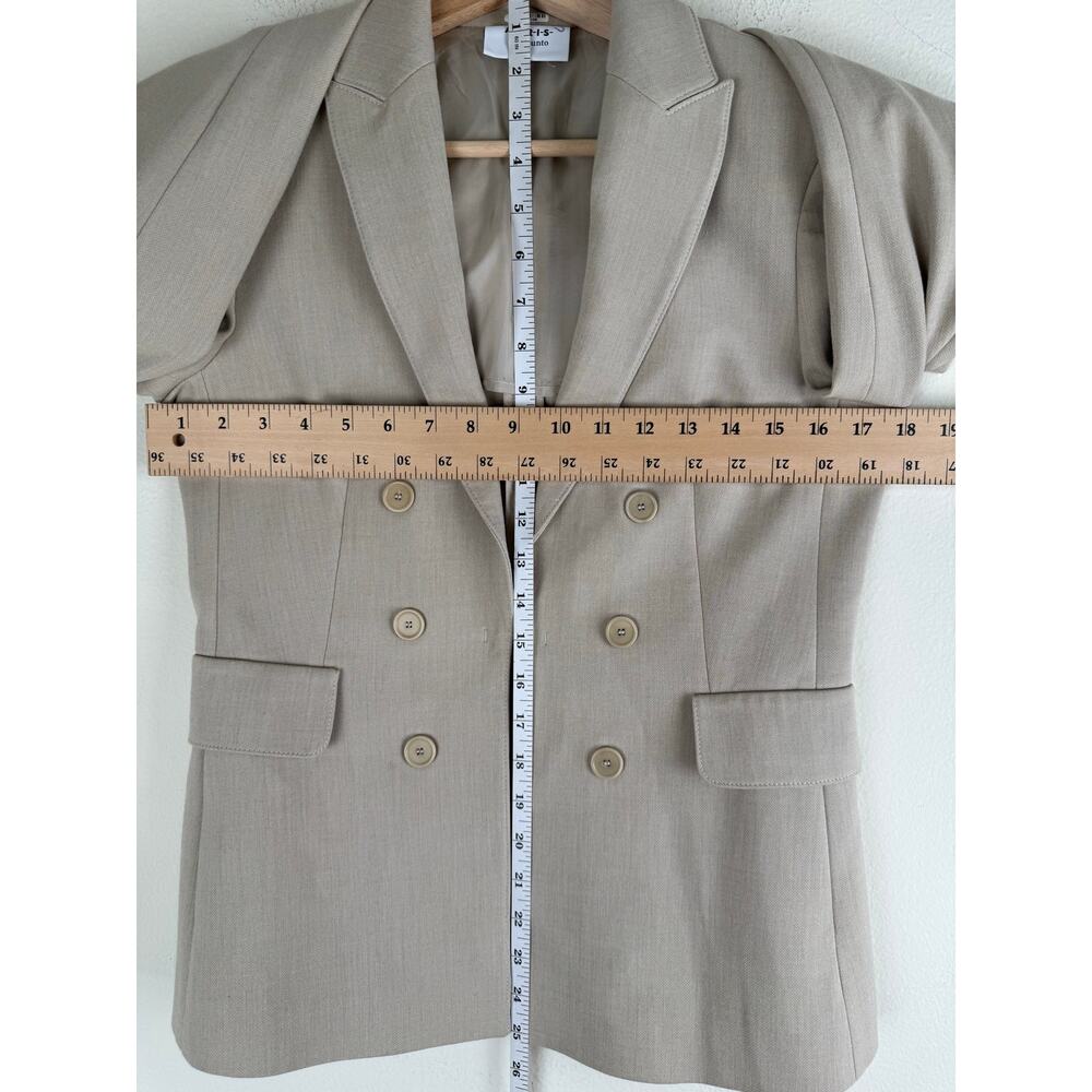 Akris Punto Double Breasted Tailored Blazer Beige Size 4 - Picture 15 of 15